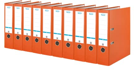 Elba Ordner A4, Smart Pro, 8 cm breit, Kunststoff außen, orange, 10 Stück