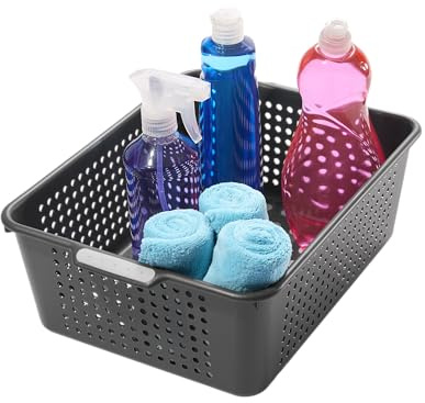 madesmart Medium Storage Basket, Granite