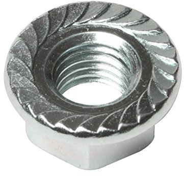 AHCMetric Hexagon Serrated Flange Nuts (ZINC & Clear) M6 (Pack of 100)
