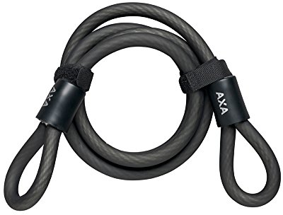 AXA ALA049 Schlaufenkabel-2231070000 Schlaufenkabel, schwarz, 120x4x4cm