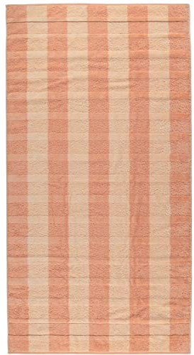 Cawö Home Handtücher Noblesse Modern Classic Blockstreifen 1073 lachs - 30 Duschtuch 80x150 cm
