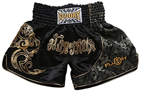 FLUORY Muay Thai Fightshorts, MMA-shorts, kläder, träningsbur, brottning, kampsport, kickboxning, shorts, kläder