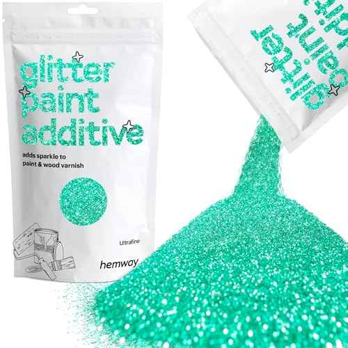 Hemway Turquoise Blue Glitter Paint Additive Ultrafine 100g Adding Sparkle