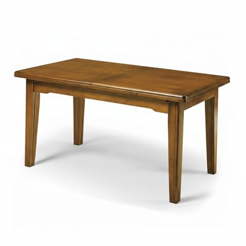 Mar.c.a. Design, Table Extensible, Table Salle à Manger en Bois, Noyer Foncé - Table à Manger Classique 180x100x75H + 4 Extensions 45cm - Table a Manger Rectangulaire, Meubles de Salon Made in Italy