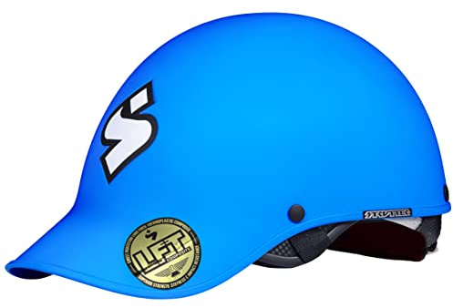 Sweet Protection Strutter Kayak Helmet - Low Volume Carbon Reinforced Paddling Watersport Helmet, with Occigrip and EVA Liner, Neon Blue, S/M