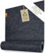 Miqio Design Tischläufer aus Filz | Nachhaltiger Oekotex Filzstoff 100x30 cm abwaschbar | Echtleder Label | Skandinavischer Filzläufer - Dunkelgrau Anthrazit