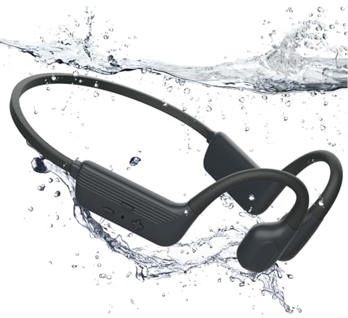 MONODEAL Auriculares de Conducción Ósea Bluetooth 5.4, IP68 Impermeable para Natación, 32G MP3 para Nadar, Correr y Ciclismo