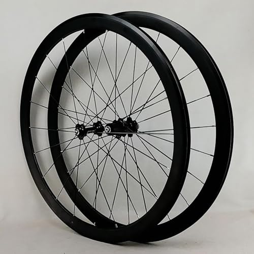Juego De Ruedas De Bicicleta 700C Ruedas De Bicicleta De Carretera con Cubierta De 40 Mm De Profundidad Llantas De Doble Pared Juego De Ruedas Delanteras Y Traseras G,700C