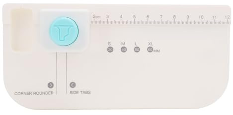 Tab Punch Board, DIY Tab Puncher Bookmark Production Board med 30 Mm, 40 Mm, 50 Mm och 60 Mm Bredder, Multi Purpose File Tag Puncher för Scrapbooking Journaling Cards