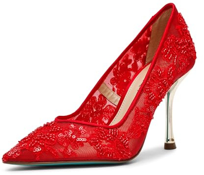 Betsey Johnson Women's SB-Jenii Pump, Red, 8.5