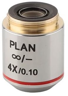 Obiettivo per microscopio Infinity 4X 20X con rivestimento antiriflesso per immagini chiare (4X)