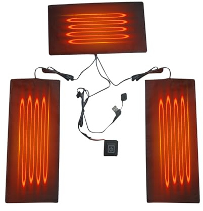 ETUCYNG Almohadilla térmica térmica térmica almohadilla térmica para ropa - Tejido USB impermeable con 3 velocidades para rodillas | Pantalones de cojín para el calor del cuerpo, para