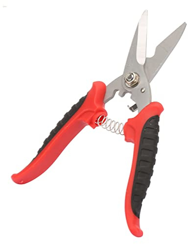 Aumotop Ciseaux de Jardin pour électricien, Outil de Coupe Durable et Résistant à L'usure pour Sécateur Fleurs en Tôle, électricien/jardinier, Acier 3CR13