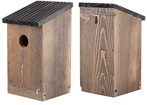 Generic Casa de Pájaros de Madera, Refugio Seguro, Caja Nido para Decoración de Jardín, Material de Madera No Tóxico, para Amantes de la Naturaleza, 4,7x4,7x9,3 Pulgadas