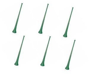 Vuvuzela - South African Horn, Green (Pack of 6)