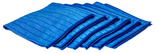 RESPEKT Mikrofaser Geschirrtücher, Trockentücher, Poliertücher, Putztücher und Reinigungstücher für den Haushalt, das Auto uvm. - Mikrofaser Geschirrtücher Set (Blau, 12tlg.)
