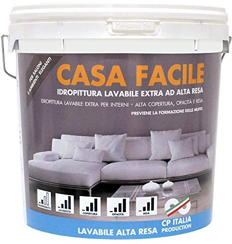 Peinture à l'eau pour intérieur de salon, magasin, en ligne, super lavable, facile à nettoyer, 5 L, blanc mat