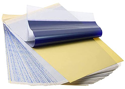 LuLiyLdJ Tattoo Transferpapier 40 Blatt A4 Tattoo Thermoschablonenpapier Carbon Thermokopierpapier zum Übertragen Ihrer Designs auf die Haut