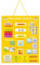 Navaris Kalender Tafel für Kinder - Lerntafel Jahreszeiten Uhr - Magnet Spiel Lernuhr - Kinderkalender Jahreskalender - magnetisch - gelb - deutsch