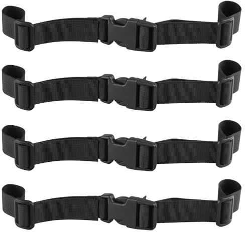 TRIWONDER 25 mm ryggsäck bröstrem justerbar rem ryggsäck bröstbälte med snabbfrigörande spänne för vandring resor (svart – 4 st)