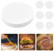 QINERSAW 500 Stück Ø15cm Burgerpapier rund Hamburger Antihaftpapier für Patties Backpapier Hamburgerpresse Trennpapier Burger Cheeseburger Kuchen Grill für Heißluftfritteuse Bratpfanne Ofen Weiß