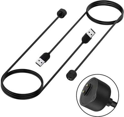 ZUOQIANG 2-Pack Charger Cable Compatible with Xiaomi Mi Band 5/6/7,Smartwatch Charger Magnetic USB Charger Cable, Fitness Tracker Accessories