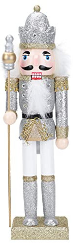 Ciieeo 1pc Nutcracker Puppet Ornament Classic Walnut Soldier Decor Holiday Desktop Decoration Material for Christmas Home Decor