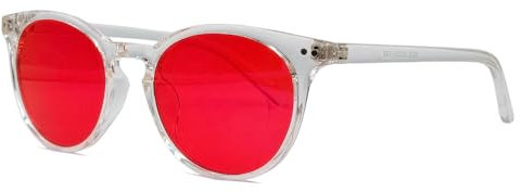 UVtech SLEEP-2R Filtre à lumière bleue 100 % et lumière verte, lunettes rouges, jeux PC, filtre bluelight, anti-femme et homme,