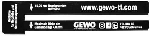 GEWO Tischtennis Netzlehre – Präzise Netz-Höhenmessung & Justierung – Ideal für Turnier- und Hobbyspieler, aus Metall für Langlebigkeit