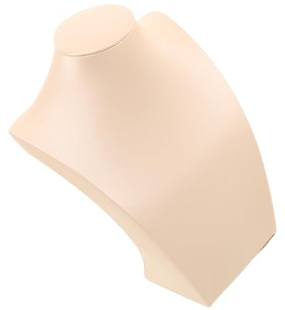 Expositor de Collares de Busto en Pu Beige para Joyería