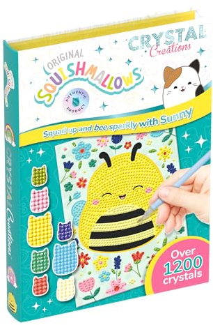 Crystal Creations Mini: Squishmallows Sunny - Diamond Painting Kit – Complete DIY Diamond Painting Set with Stylus, Silicone Gum & 1000+ Crystals – Cute Craft Activity for Kids, Teens & Beginners