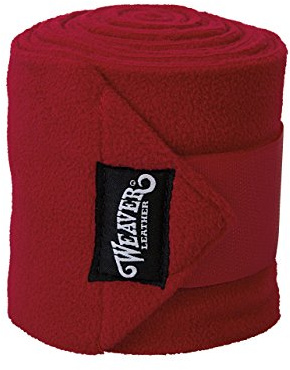 Weaver Leather, Fasce per Zampe per Cavalli, Colore Rosso, Confezione da 4