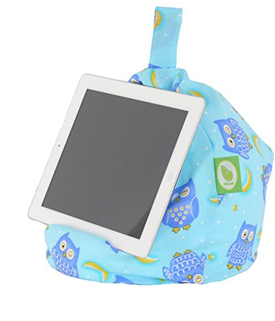 iPad, eReader & Book Mini Bean Bag By Bean Lazy Fits All tablets and eReaders - Blue Owl