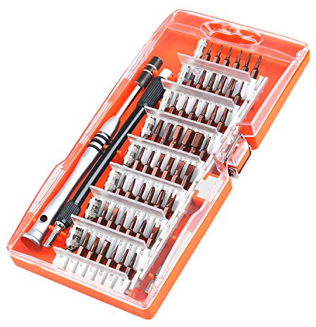 Schraubendreher Set, 60 in 1 S2 Stahl Feinmechaniker Schraubendreher Satz mit 56 Bits, Präzision Torx Schraubendreher Bit für Brillen, Smartphone, Spielkonsole, Tablette, Elektronik, Computer, Uhr