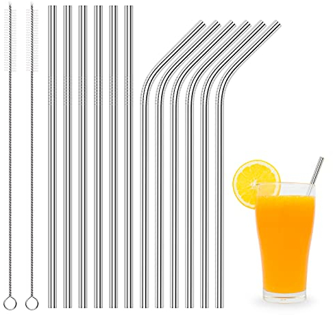 Mehrweg Strohhalm Edelstahl Dünn Trinkhalme Wiederverwendbar Metallstrohhalme Spülmaschinenfest