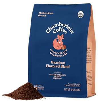 Witty Fox Hazelnut Blend, Ground, Medium Roast, 10 oz (283 g), Chamberlain Coffee