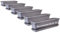 LIVINJA Anthrazit Balkon Blumenkasten Set 80cm, 6er-Pack, mit Untersetzer, Kunststoff, EU-Fertigung, Anthrazit