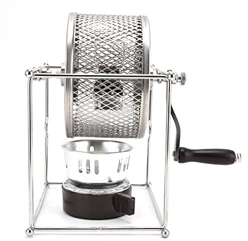 Tostatrice per Chicchi di caffè a Manovella, Robusta Torrefazione per caffè a Rulli in Acciaio Inossidabile per Uso Domestico