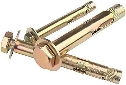 Tornillos de expansión, anclaje, 2 piezas, tornillos de mampostería for paredes de ladrillo Tornillos autorroscantes, tornillo resistente M6 Acero al carbono Paredes de concreto Anclaje de escudo de e