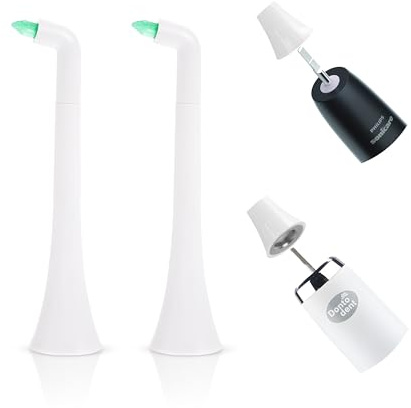 Interdental Ersatzbürsten Zahnbürstenköpfe Kompatibel mit Philips Sonicare und Dontodent Click-on Bürstenkopfsystem Set 2 Stück für Zahnzwischenräume