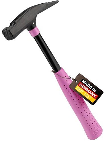PICARD Marteau de couvreur Pink Edition, n° 626M 760 g, gratté, support de clou magnétique, certifié GS et certifié VPA, protégé contre la corrosion, poignée ergonomique, longueur 32 cm, fabriqué en