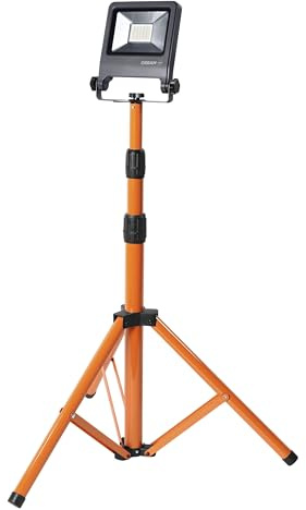 OSRAM Lámpara de trabajo LED Trípode 1x30W 840, blanco frío 4000K, 2700 lm, IP65, altura ajustable 1,8 m, 360°