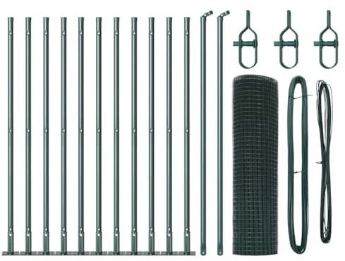 vidaXL Svetsat Stålstaket med Betongbas 25 x 0,6 m PVC-belagda stål