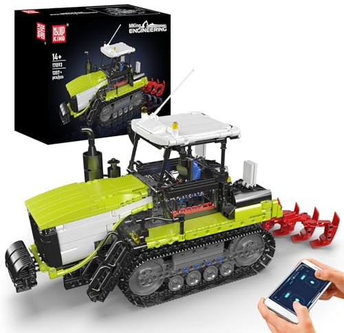 Mould King 17093 Traktor-Spielzeugfahrzeug-Modellbausatz – Raupentraktor-Set, authentisches und praktisches Design, tolles Mint-Geburtstagsgeschenk für Erwachsene ab 14 Jahren (über 1357 Teile)