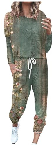 Tute Donna Da Casa Invernale Larghe Completi 2 Pezzi Pullover Felpa Senza Cappuccio E Jogging Pantaloni Set Coordinati Abbigliamento Leggera Elegante Tuta Sportivo Palestra Completino Morbida Firmate