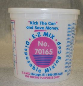 E-Z Mix EMX-70165 5-Quart Plastic Mixing Cups, Box Of 25