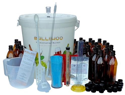 BALLIIHOO Complete Home Brew Equipment Starter Set - with Bottles