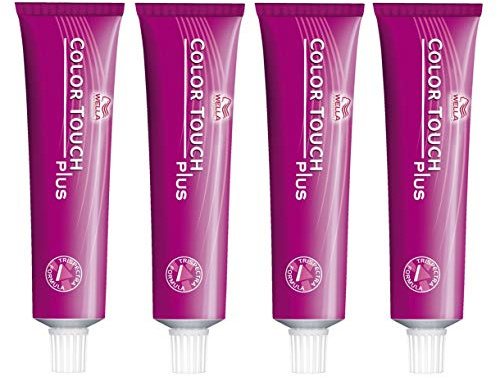 4er Wella Professionals Color Touch Plus 88/07 Hellblond Intensiv Natur Braun 60 ml