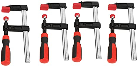 Schraubzwingen Set 150mm Temperguss-Schraubzwinge 4 teilige 50 x 150mm Einhand Schraubzwingen Set Zwingen Set für DIY Carpentry Woodwork