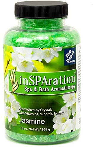 inSPAration Jasmine Aromatherapy Crystals for Spa, Hot Tub & Bath 13 oz.